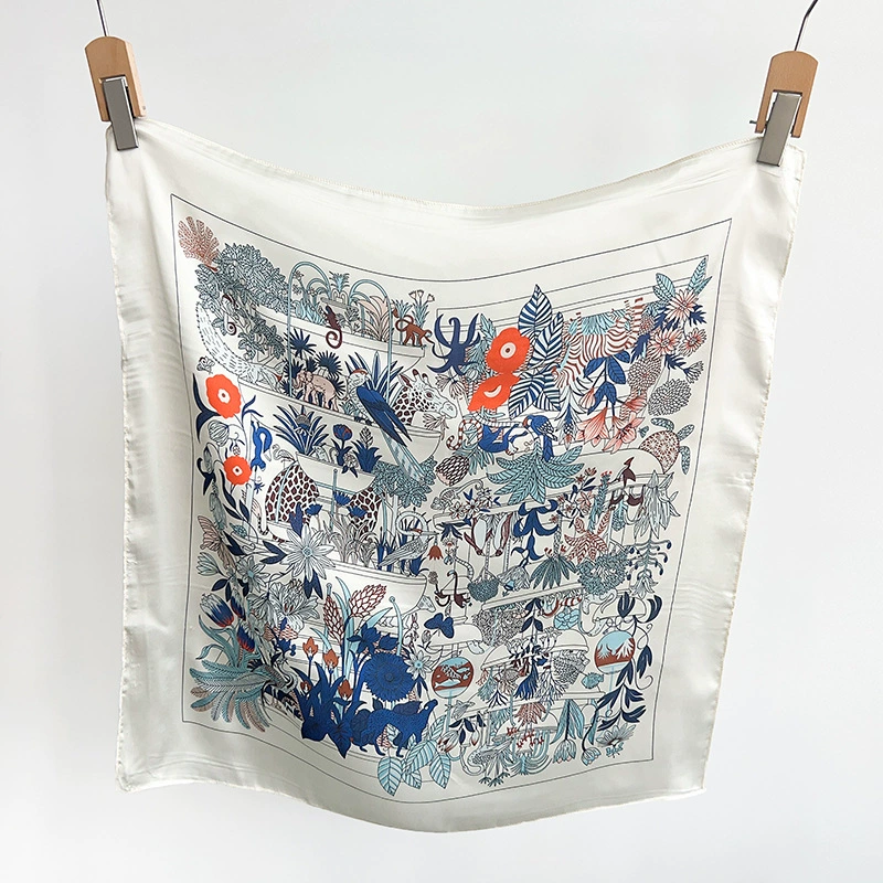 Floral Print Square Scarf view 8