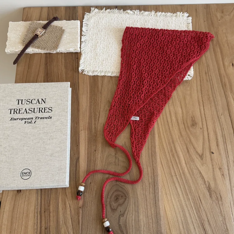 Knitted Lace Head Scarf