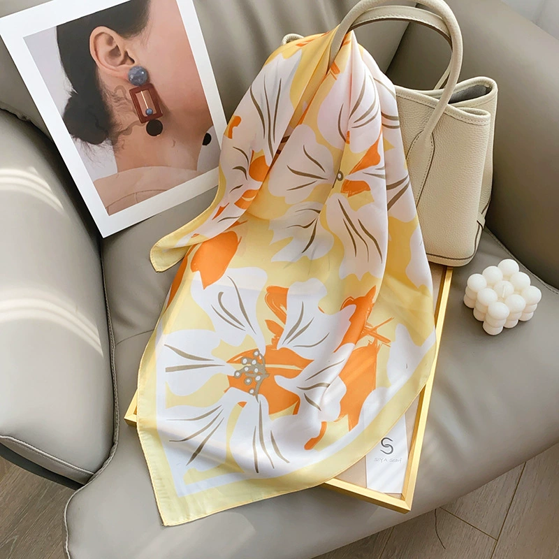 Floral Print Square Scarf view 4