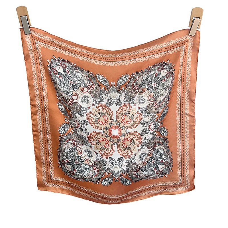 Paisley Print Polyester Square Scarf view 5