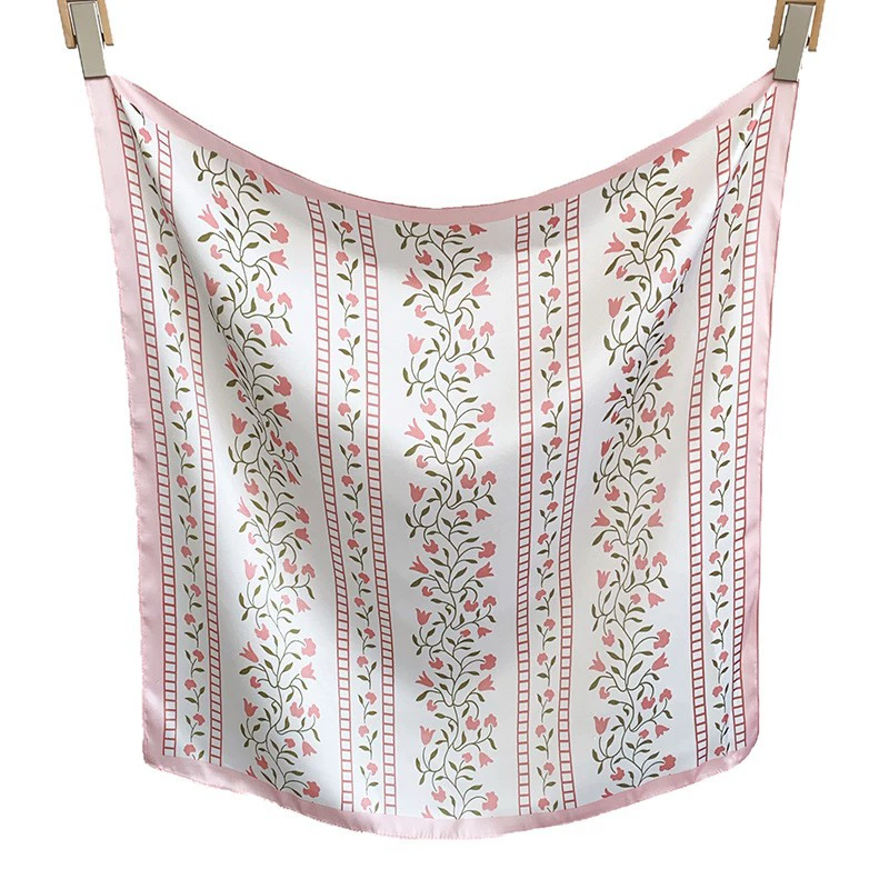 Floral Print Polyester Square Scarf view 5
