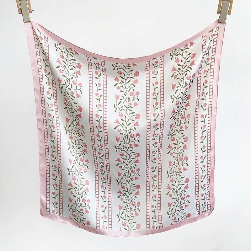 Floral Print Polyester Square Scarf view 6