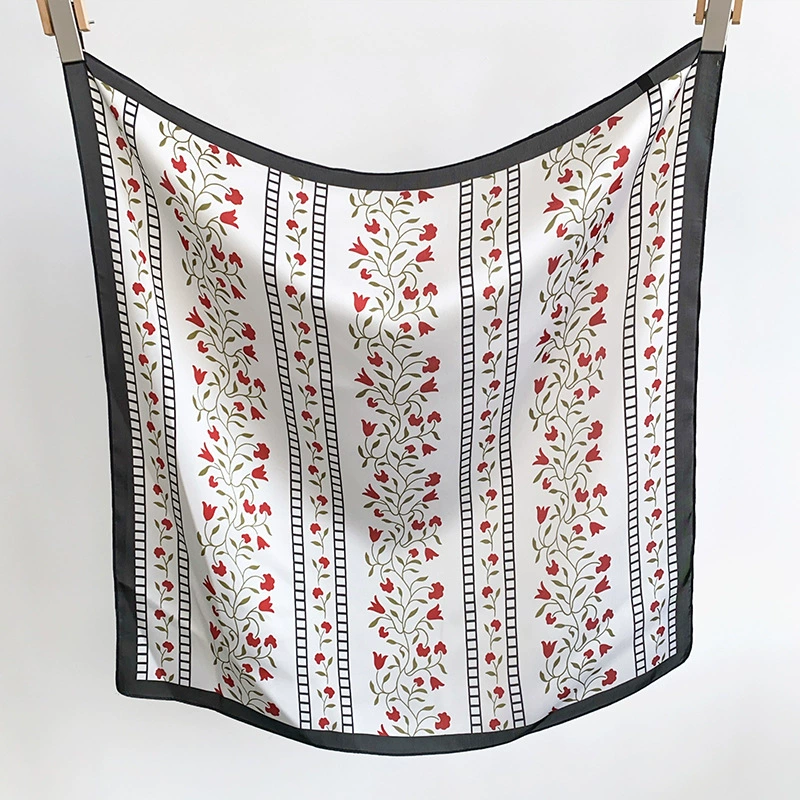 Floral Print Polyester Square Scarf view 8
