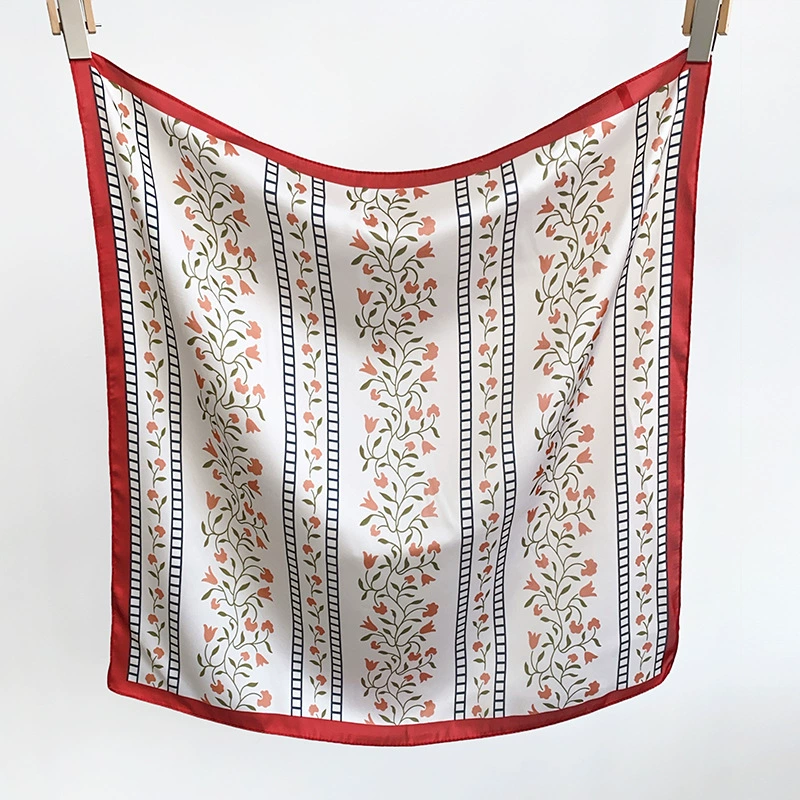 Floral Print Polyester Square Scarf view 9