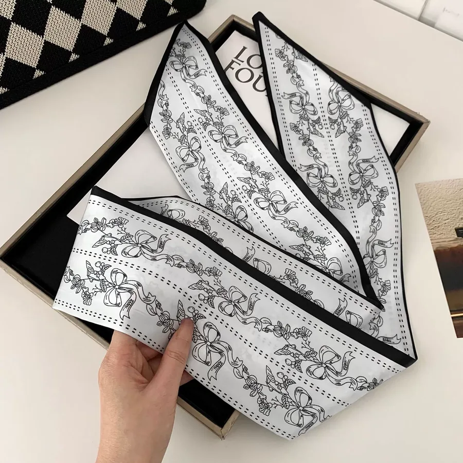 Printed Silk Head Scarf view 6