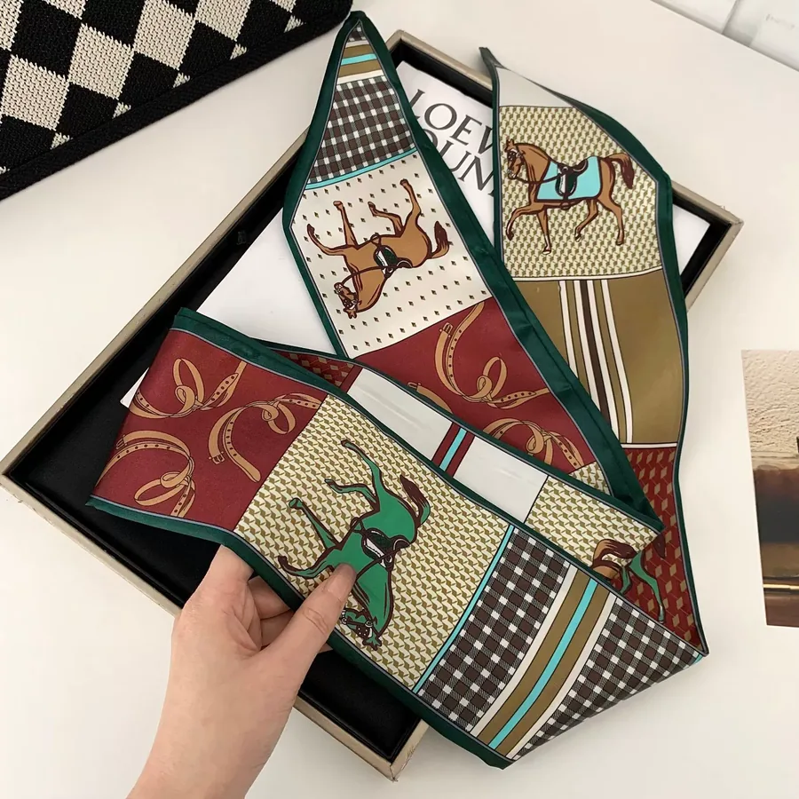 Printed Silk Head Scarf view 8