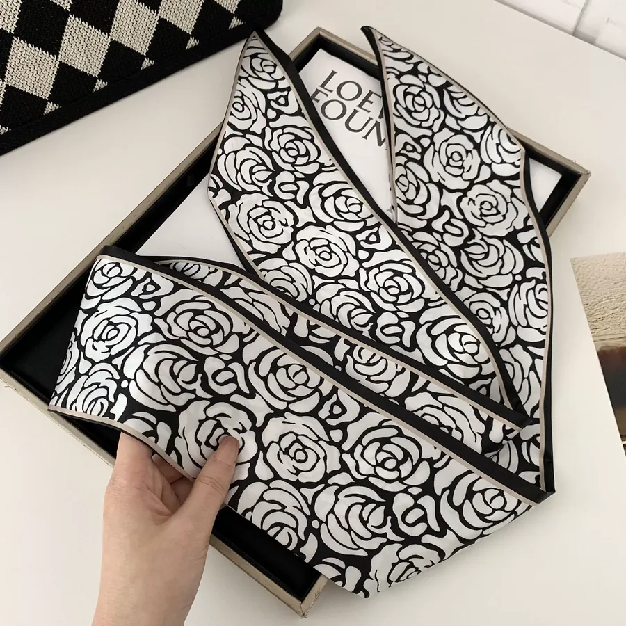 Printed Silk Head Scarf view 9