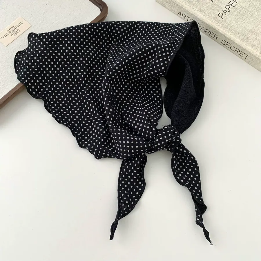 Cotton Check Triangle Scarf view 10