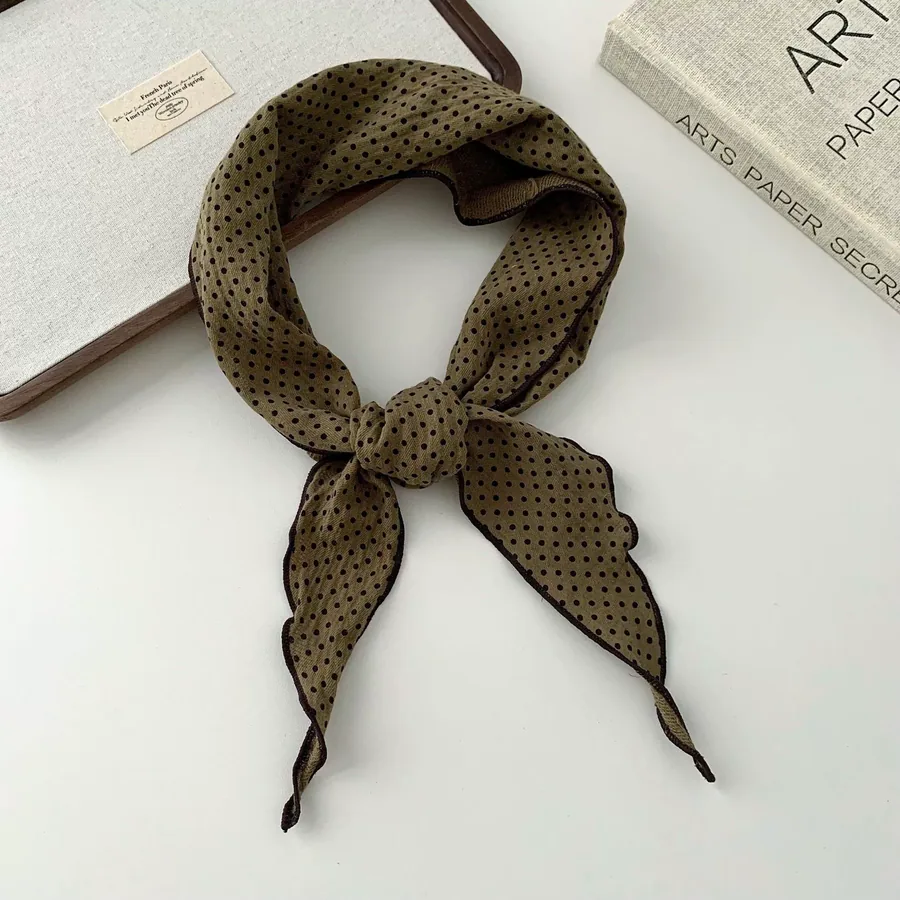 Cotton Check Triangle Scarf view 11