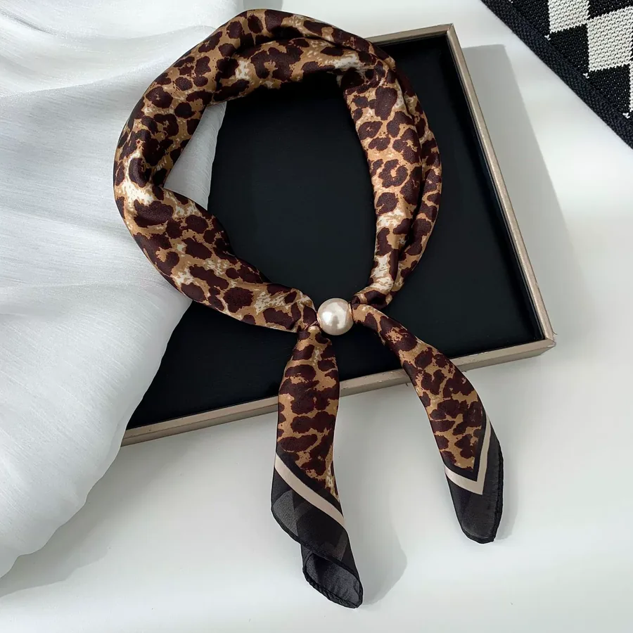 Polka Dot Pearl Neck Scarf view 6