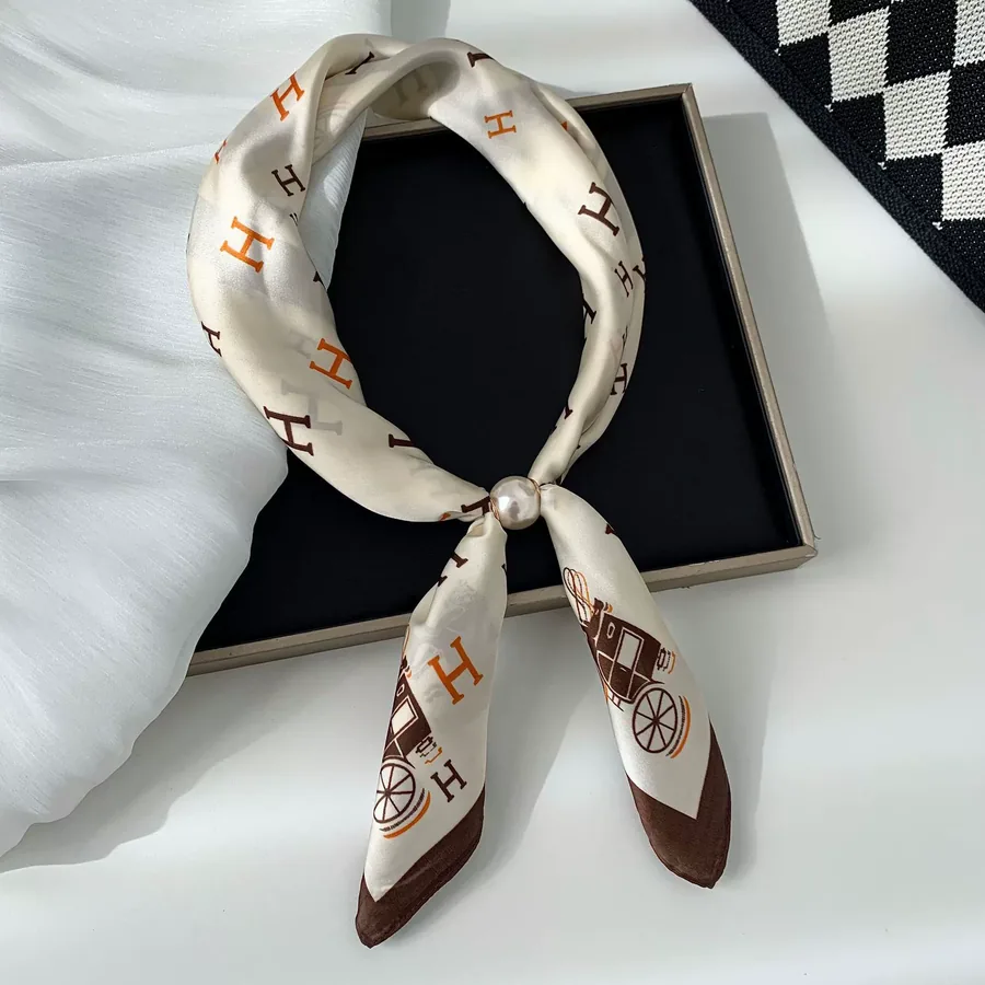 Polka Dot Pearl Neck Scarf view 11