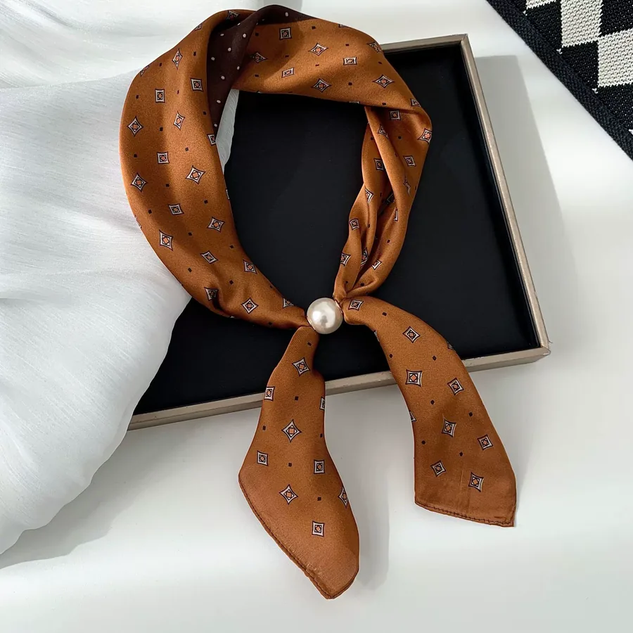 Polka Dot Pearl Neck Scarf view 12