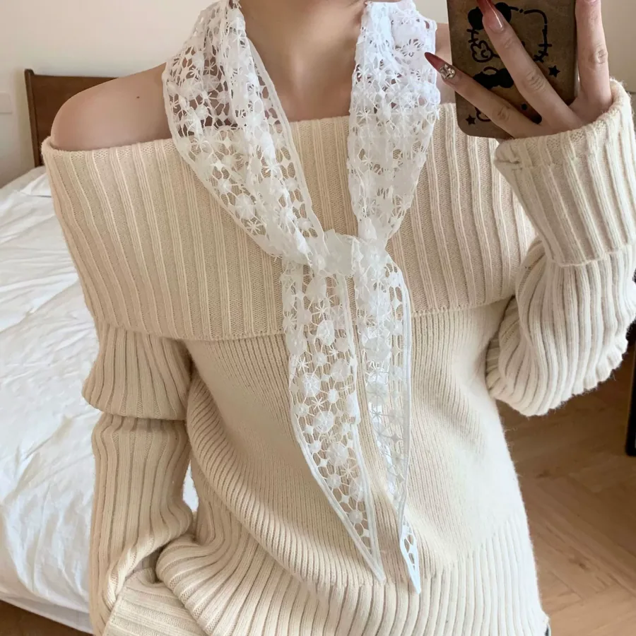 Lace Head Scarf Triangle