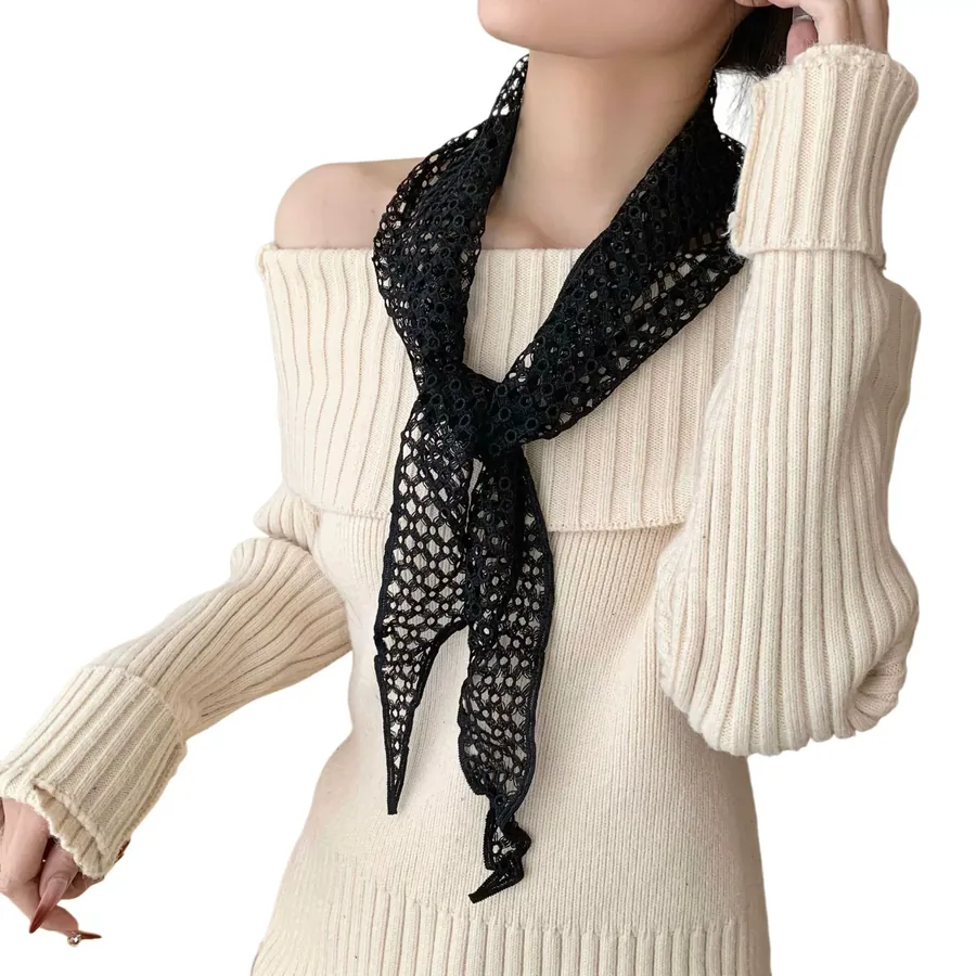 Lace Head Scarf Triangle view 5