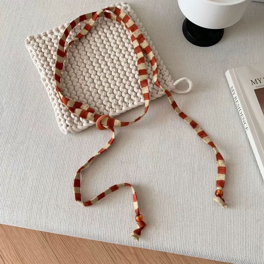 Beaded Stripe Necklace Scarf view 7