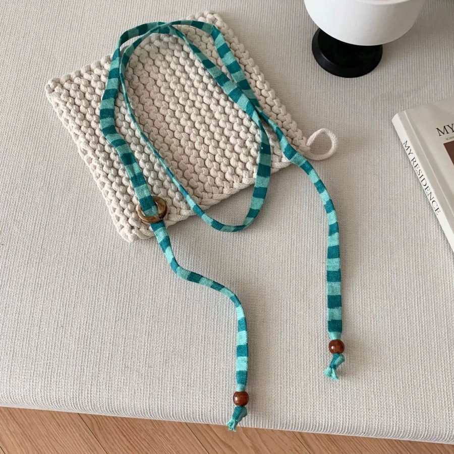 Beaded Stripe Necklace Scarf view 8