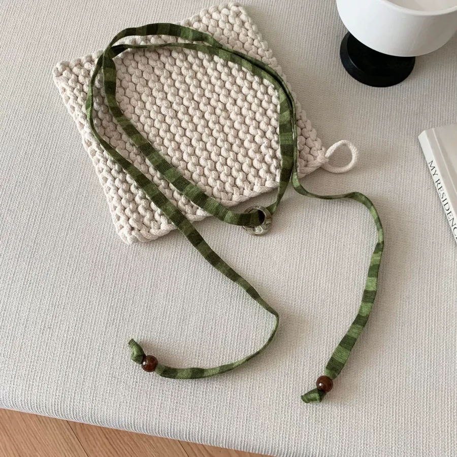 Beaded Stripe Necklace Scarf view 9