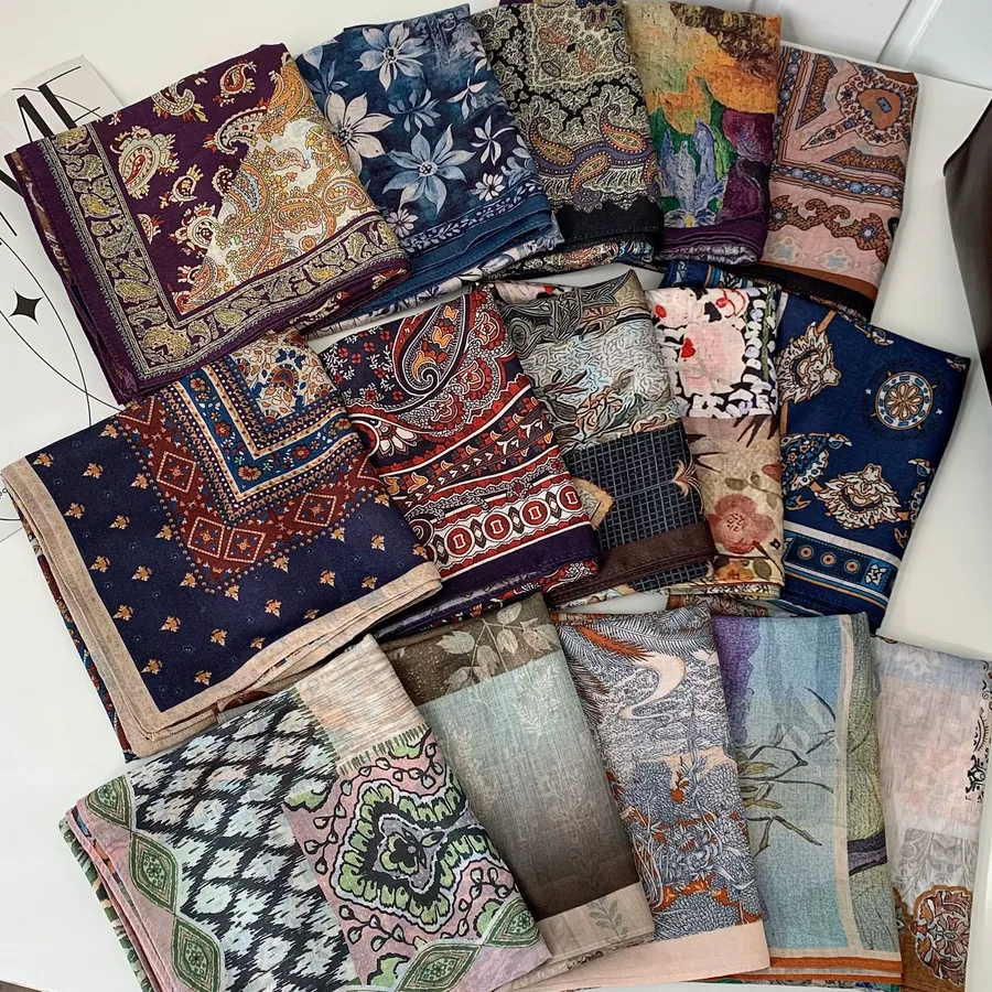 Velvet Paisley Square Scarf