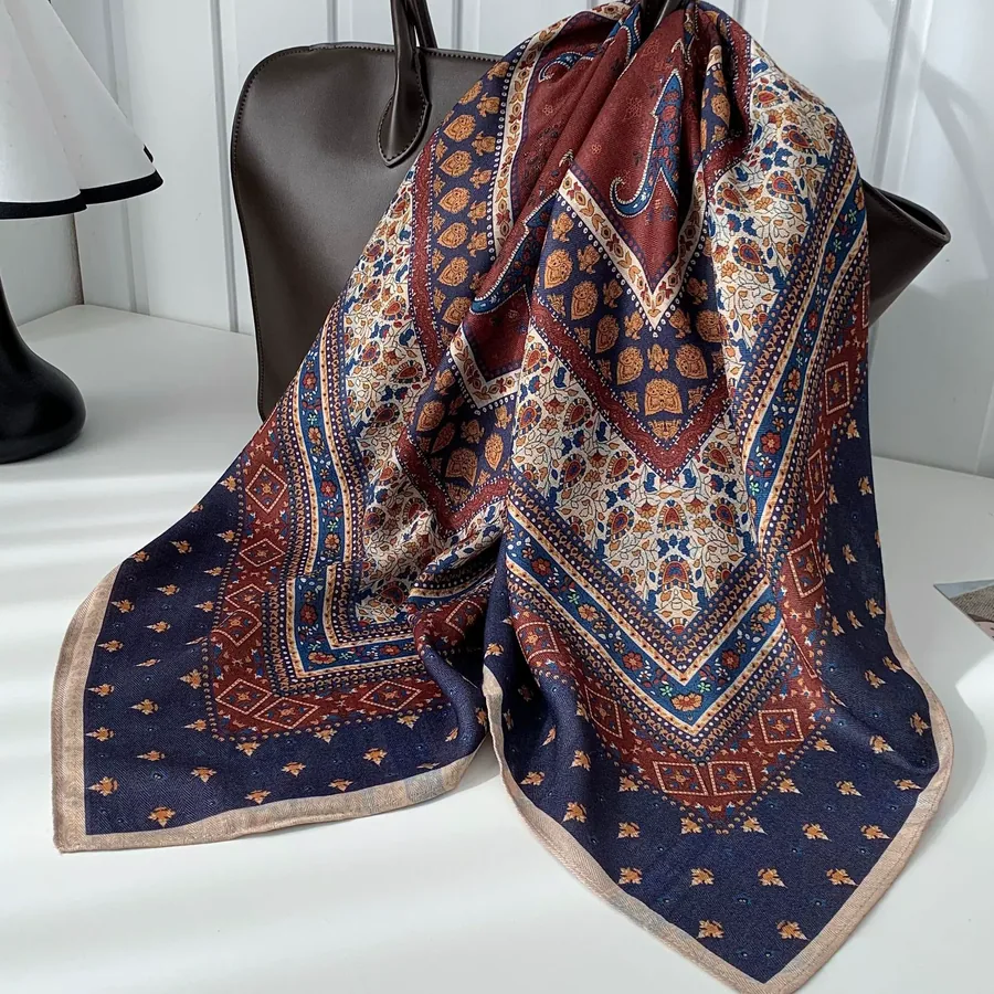 Velvet Paisley Square Scarf view 2