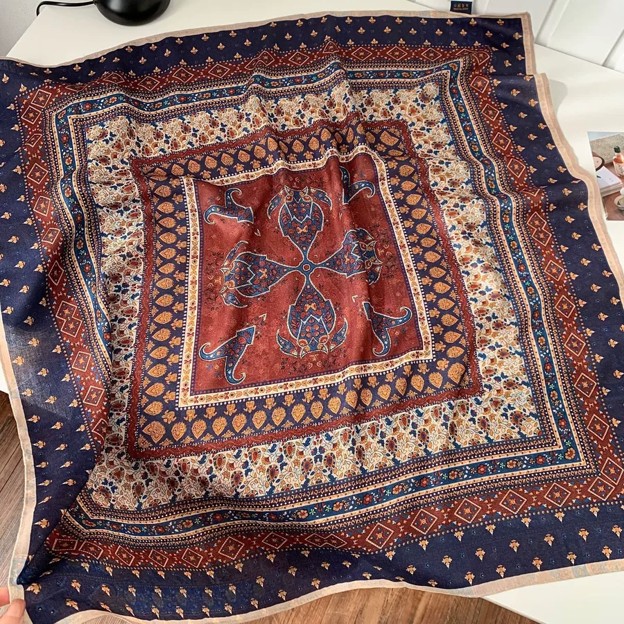 Velvet Paisley Square Scarf view 3