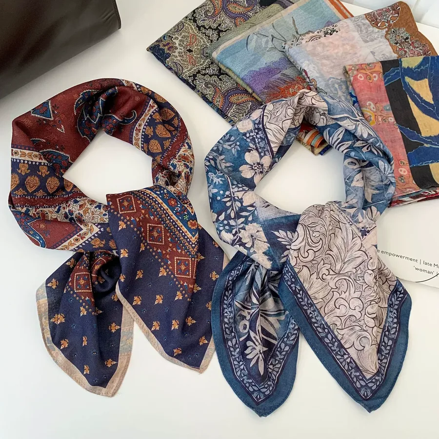 Velvet Paisley Square Scarf view 4