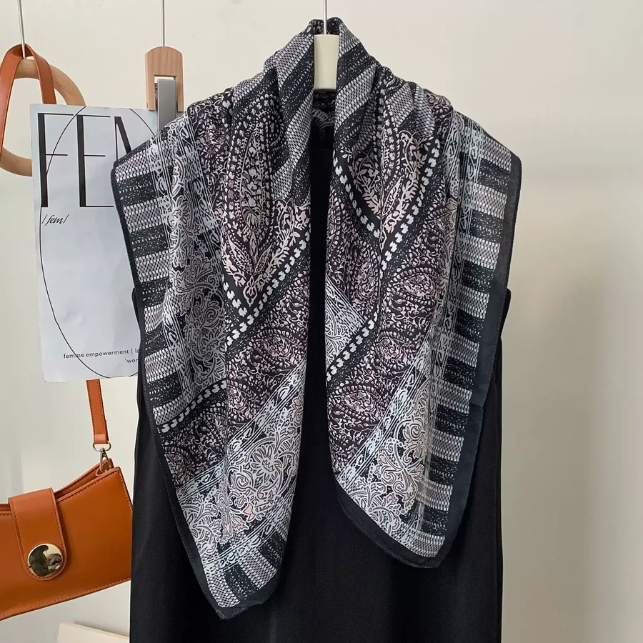 Velvet Paisley Square Scarf view 6
