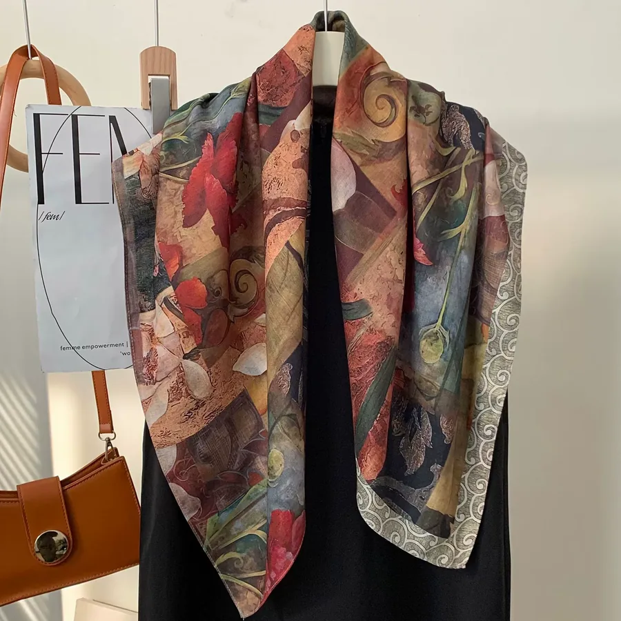 Velvet Paisley Square Scarf view 7