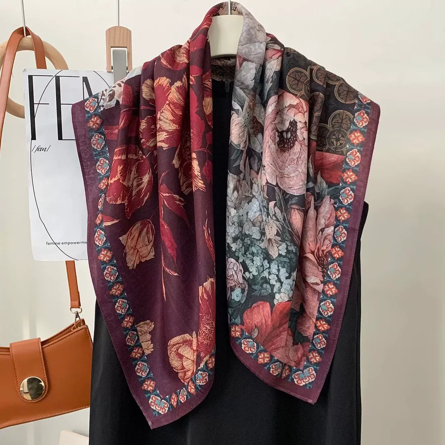 Velvet Paisley Square Scarf view 11
