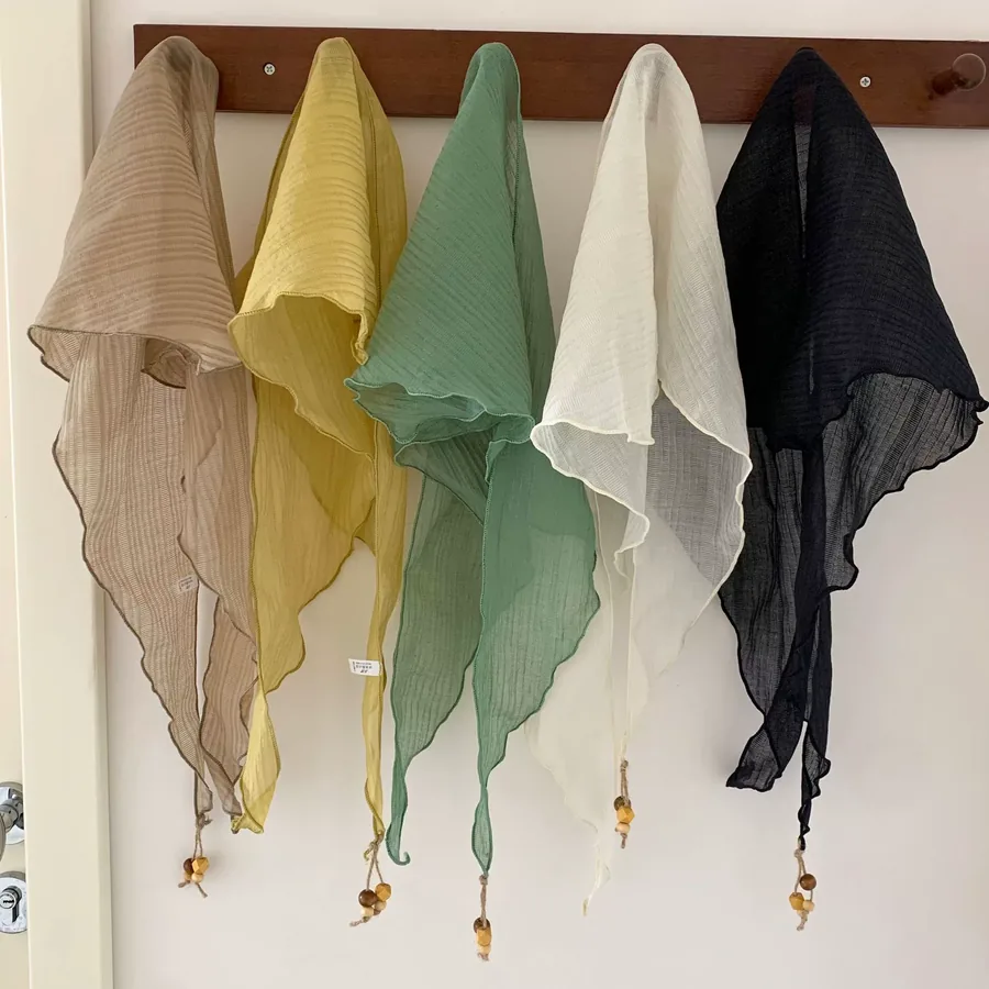 Solid Silk Triangle Scarf view 2