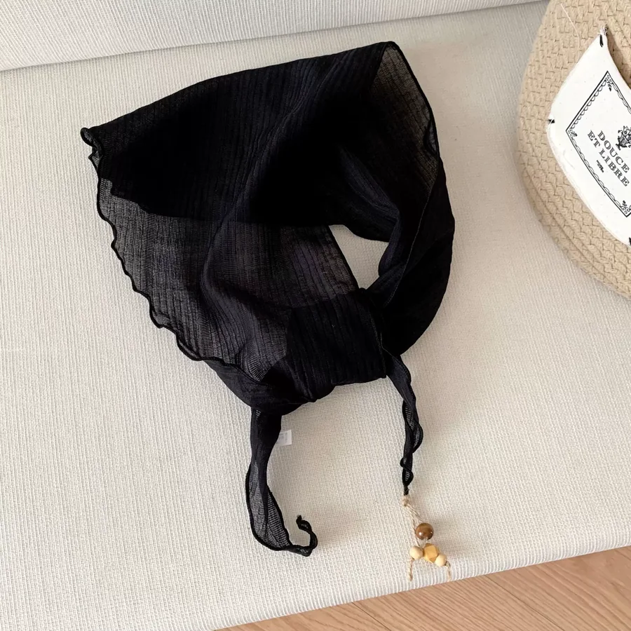 Solid Silk Triangle Scarf view 6