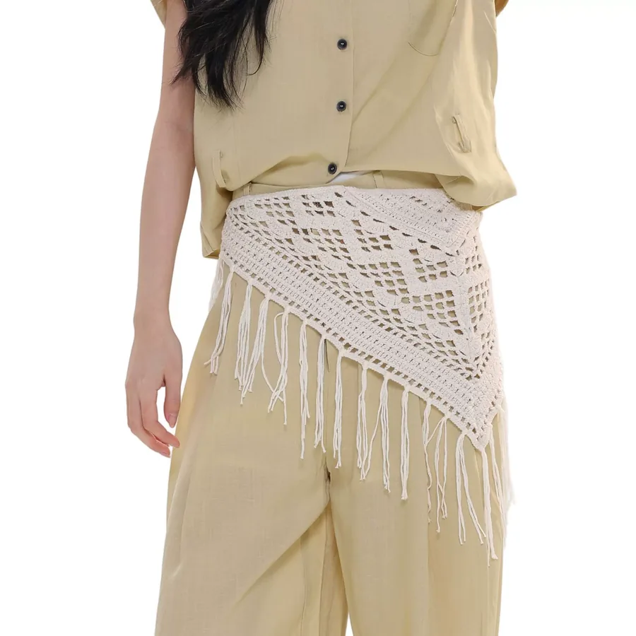 Knitted Lace Wrap Skirt view 5