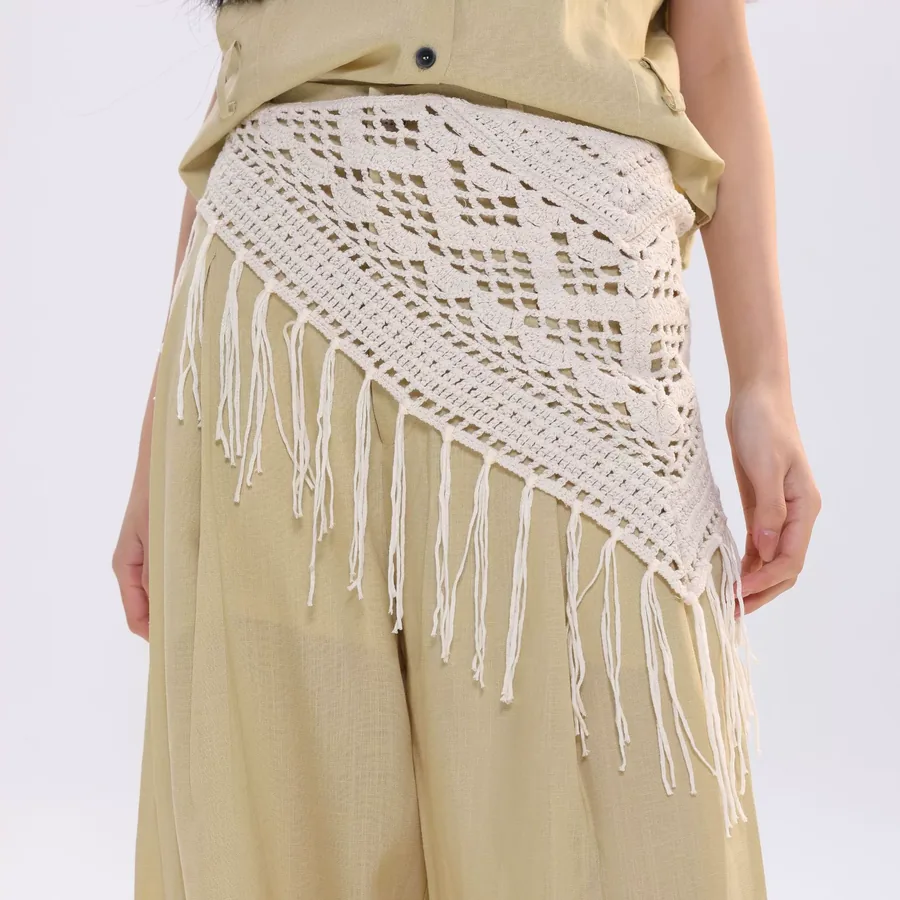 Knitted Lace Wrap Skirt view 6