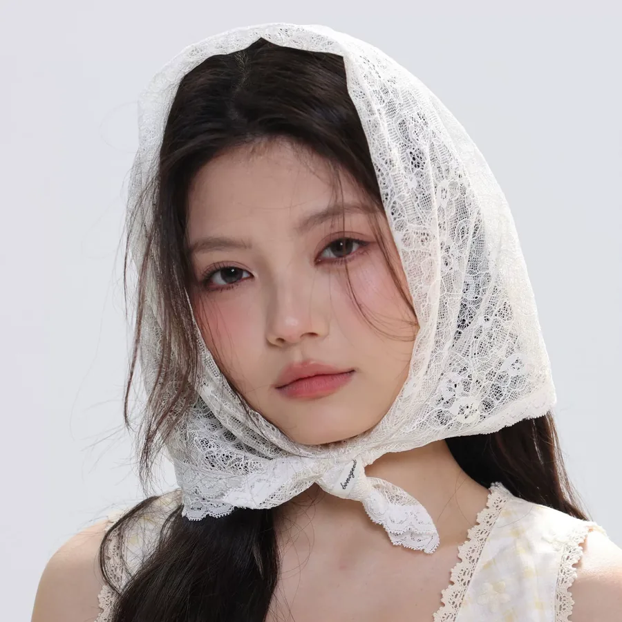 Nylon Lace Square Scarf