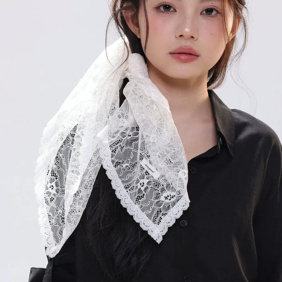 Nylon Lace Square Scarf view 2