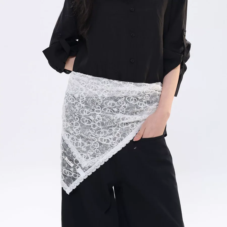Nylon Lace Square Scarf view 3