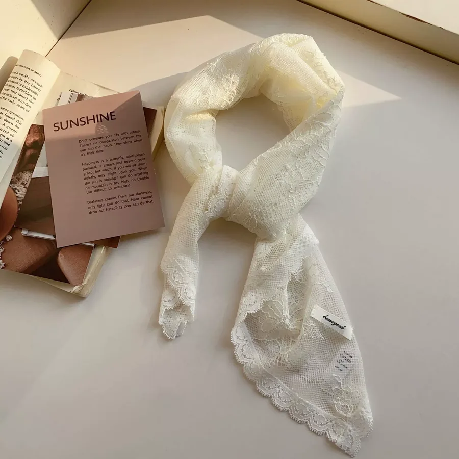 Nylon Lace Square Scarf view 8
