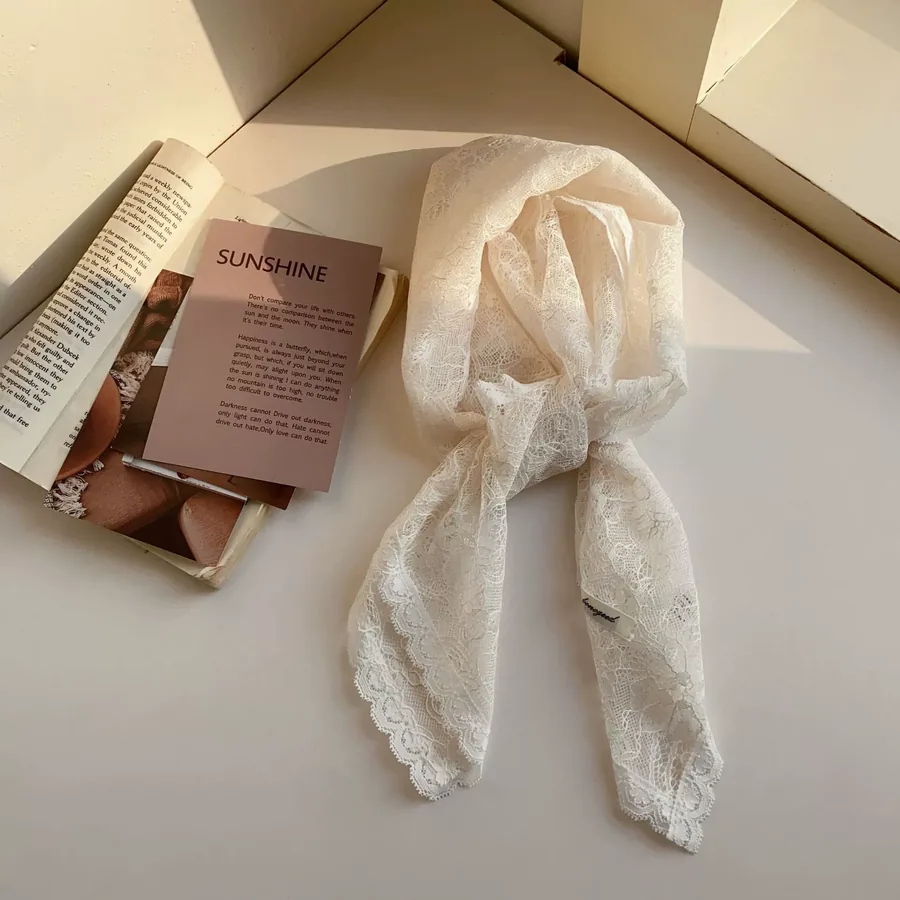 Nylon Lace Square Scarf view 9