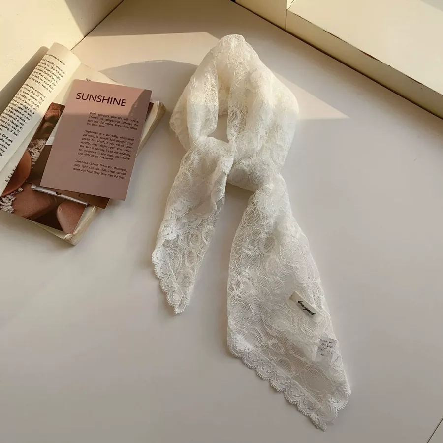 Nylon Lace Square Scarf view 10