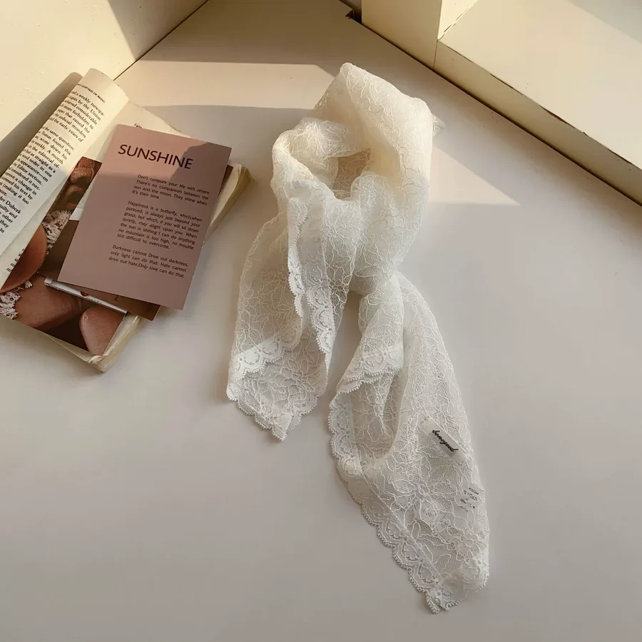 Nylon Lace Square Scarf view 11
