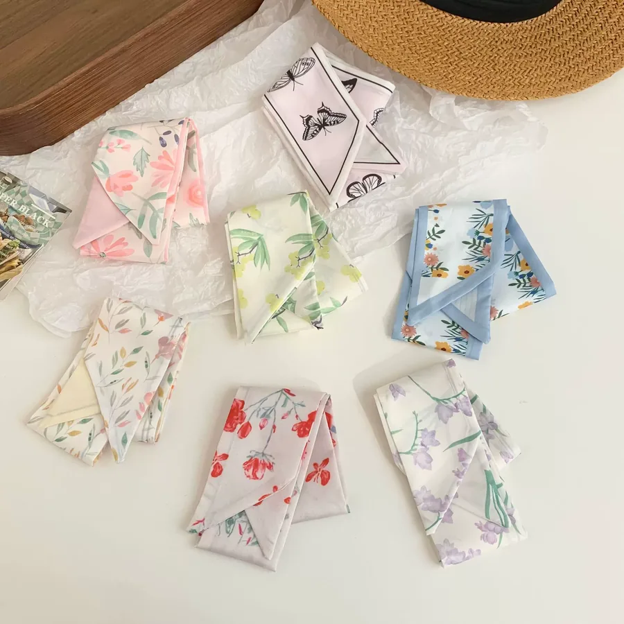 Silk Gift Ribbon Head Scarf view 3