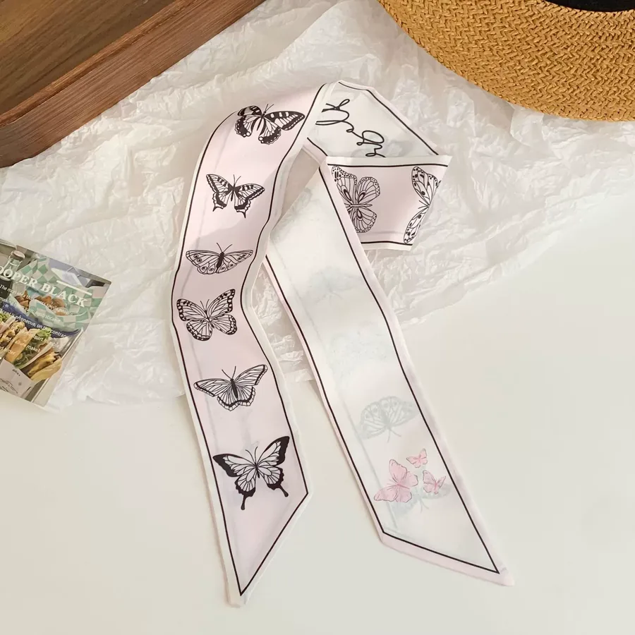 Silk Gift Ribbon Head Scarf view 7