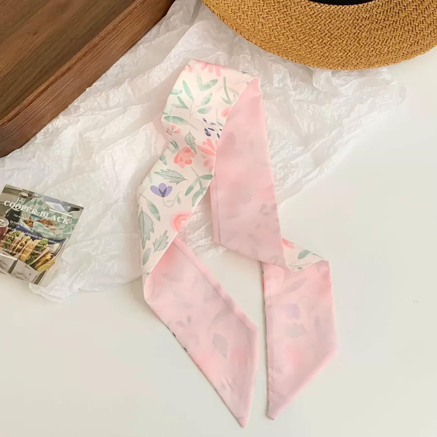 Silk Gift Ribbon Head Scarf view 9