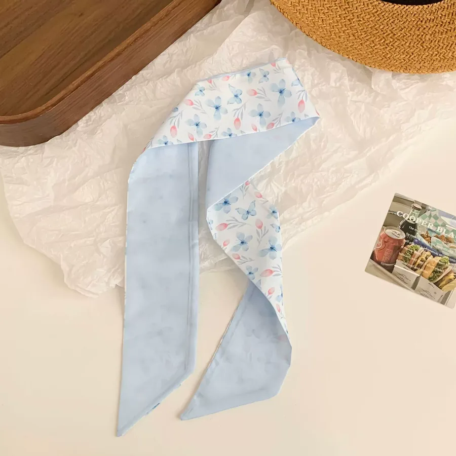 Silk Gift Ribbon Head Scarf view 10