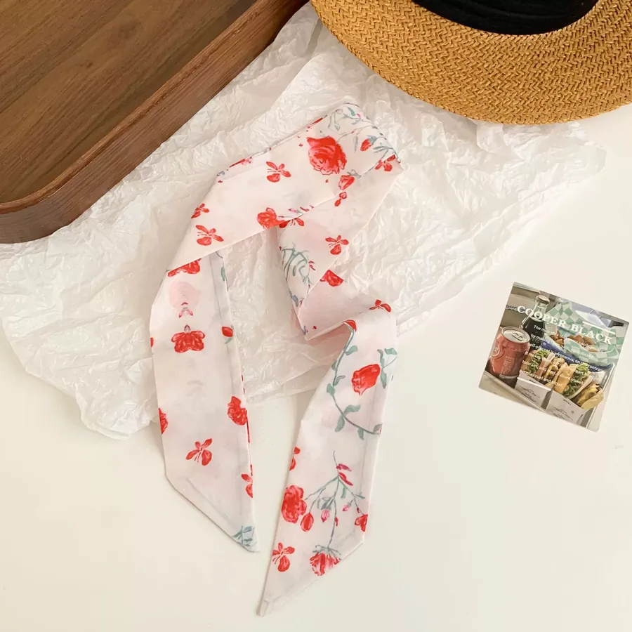 Silk Gift Ribbon Head Scarf view 11