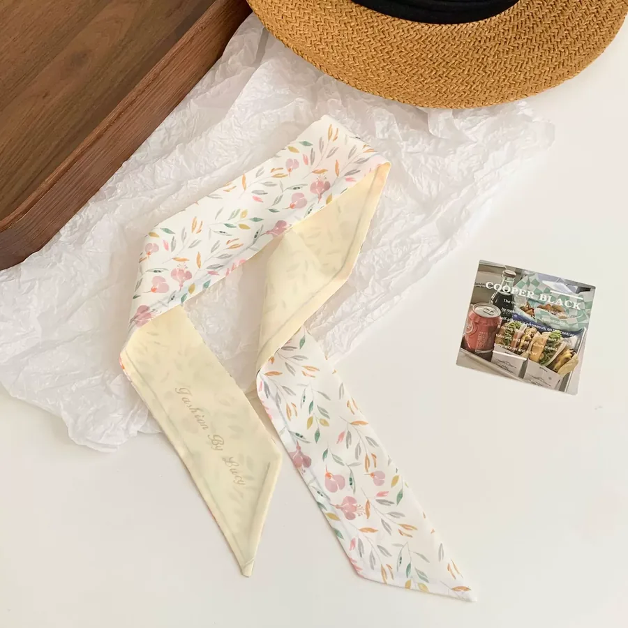 Silk Gift Ribbon Head Scarf view 12