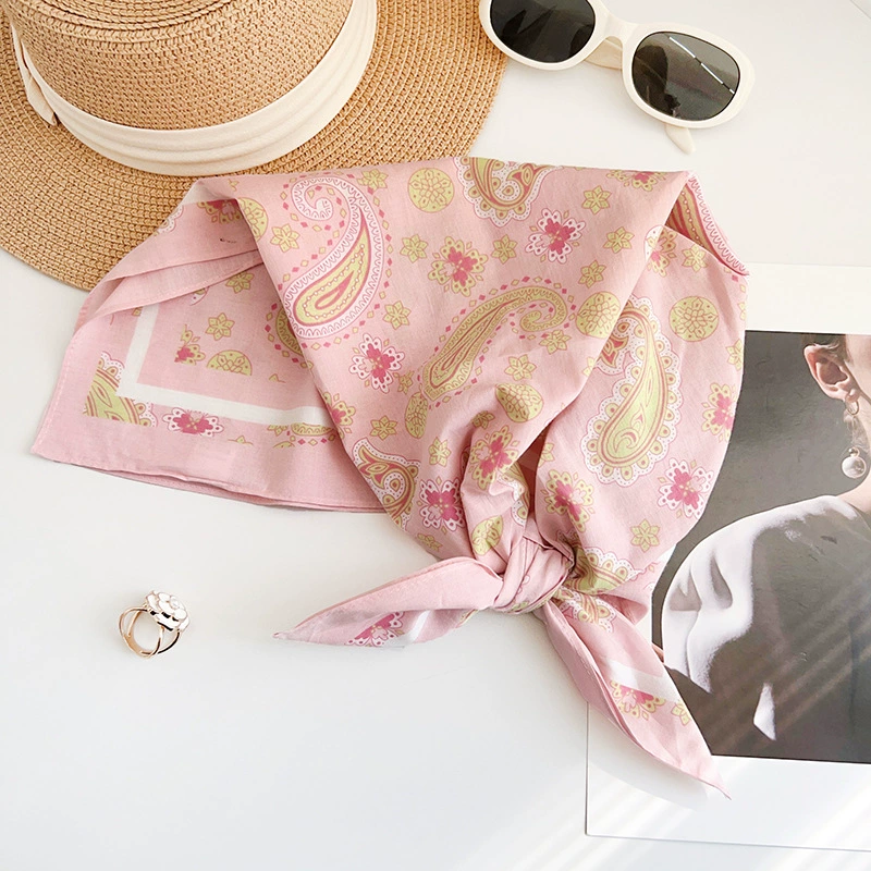 Cotton Paisley Print Square Scarf view 2