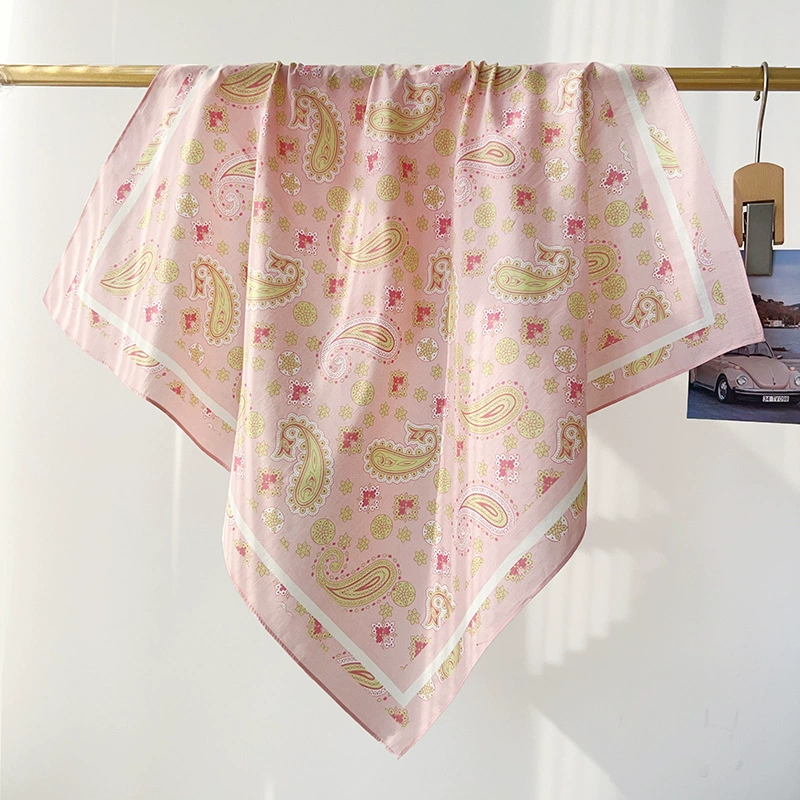 Cotton Paisley Print Square Scarf view 4
