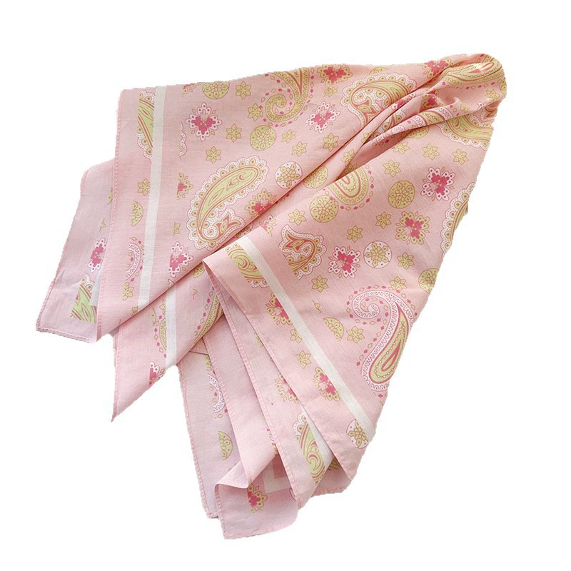 Cotton Paisley Print Square Scarf view 5