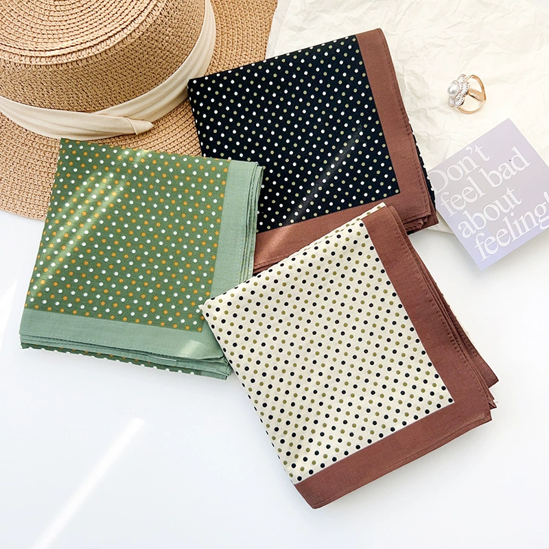 Cotton Polka Dot Square Scarf