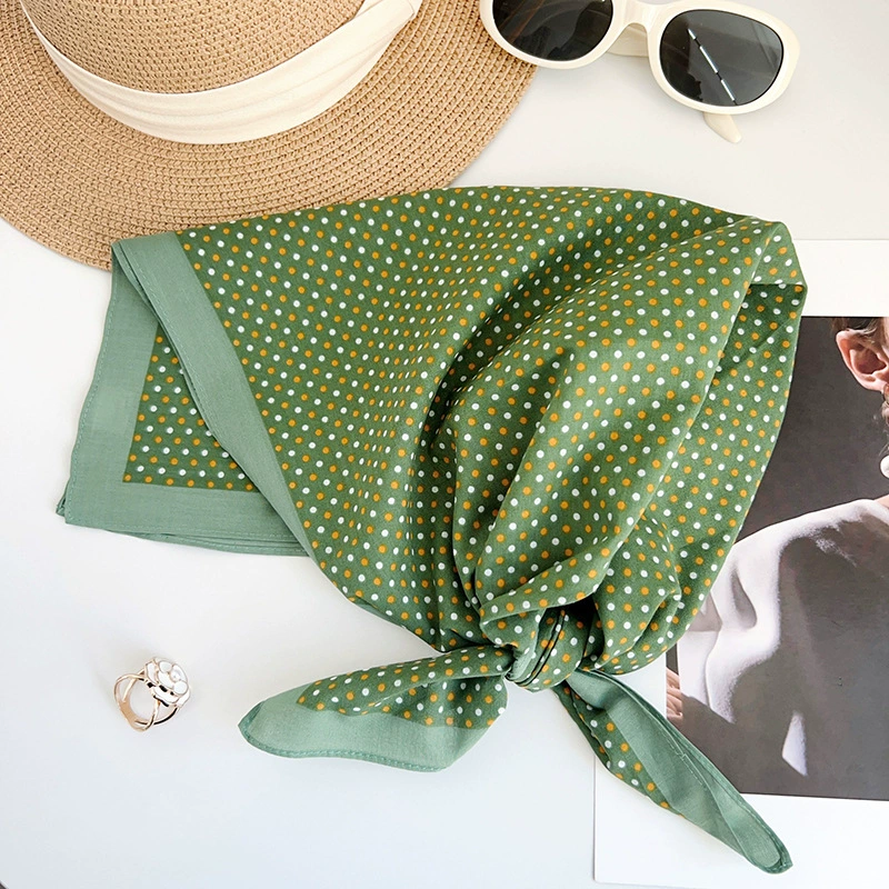 Cotton Polka Dot Square Scarf view 2